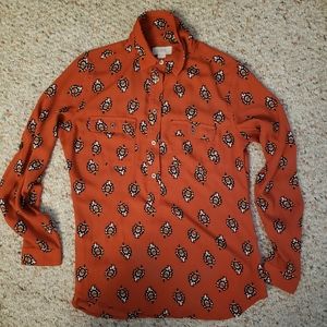 Womens size small, Loft, burnt orange shirt